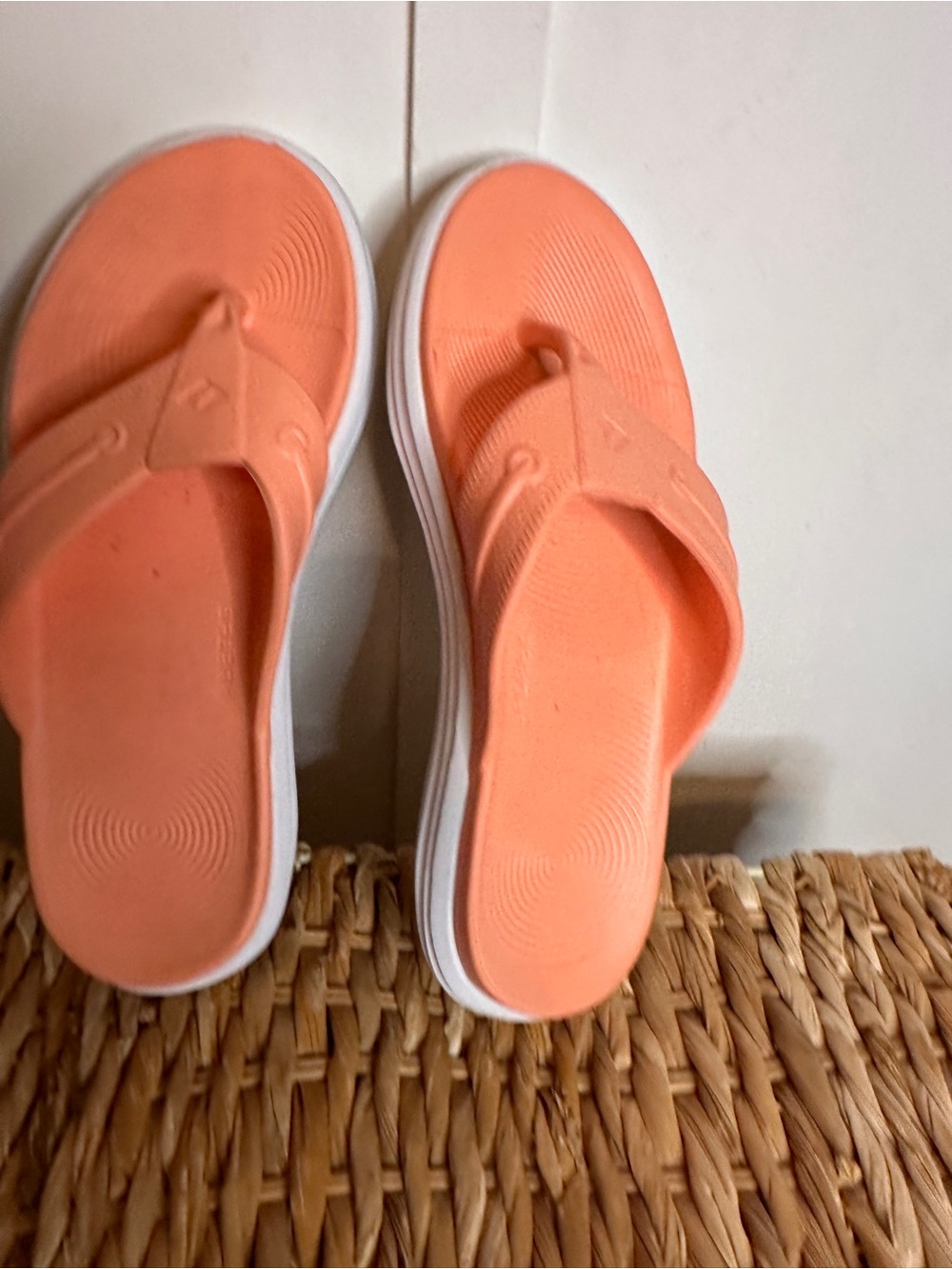 Sperry Coral Orange Slip-On Slide Sandals
